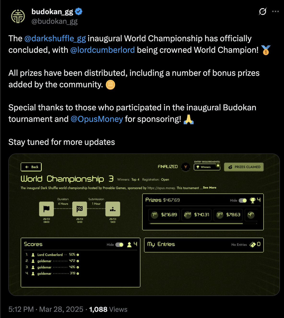 Dark Shuffle World Championship
