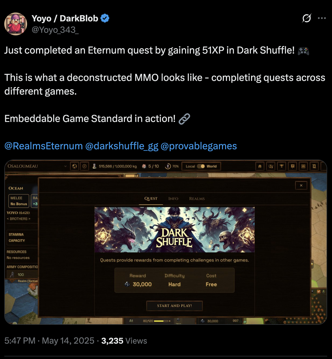 Eternum Quest Post