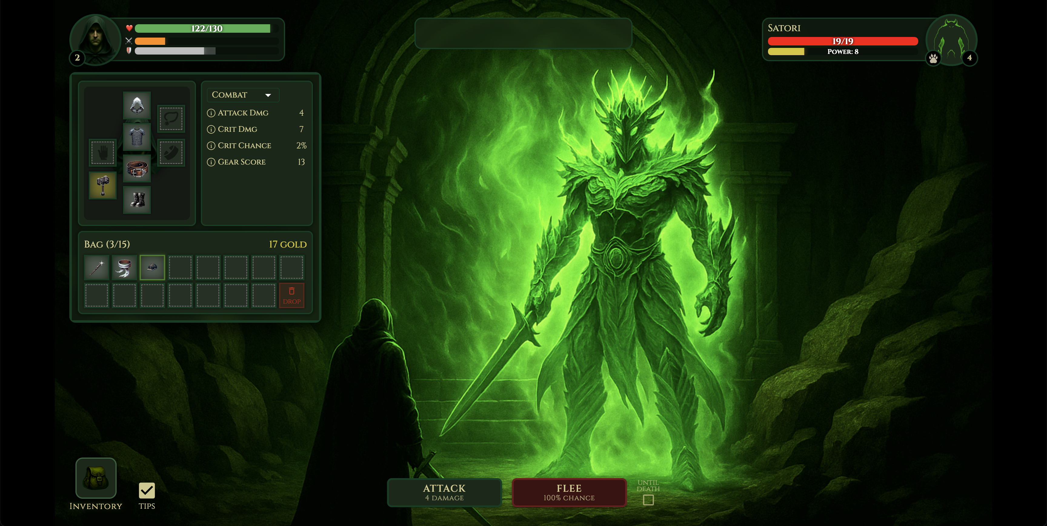Loot Survivor Battle Screen