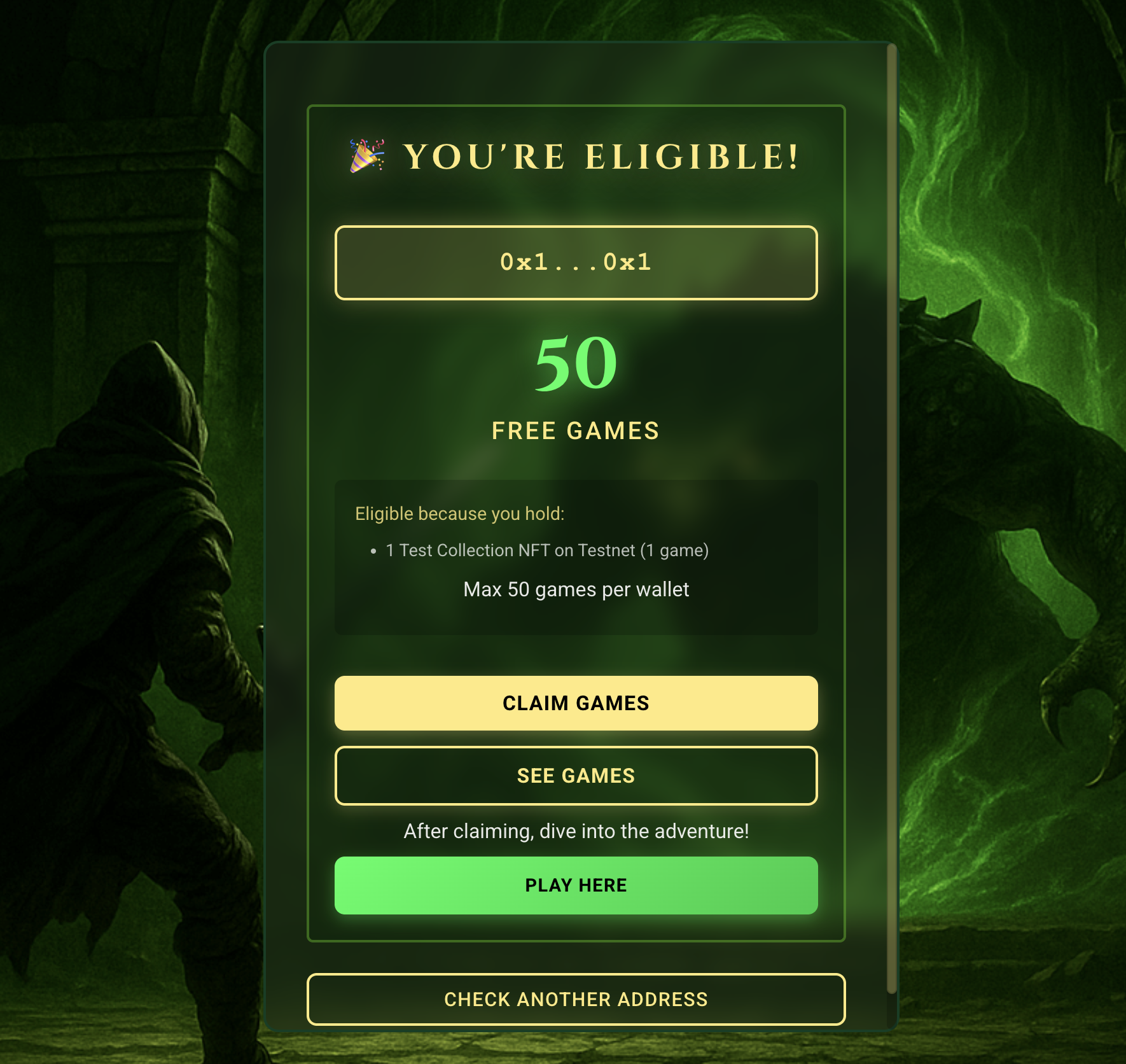 Eligibility Results